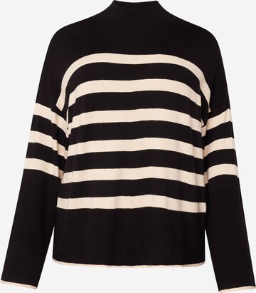 Pull-over 'HAPPINESS' Vero Moda Curve en noir : devant