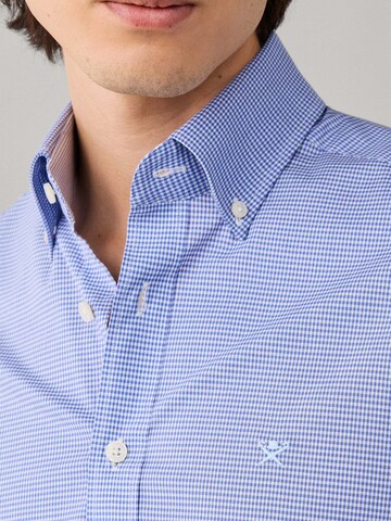 Hackett London Regular fit Button Up Shirt 'Gingham' in Blue