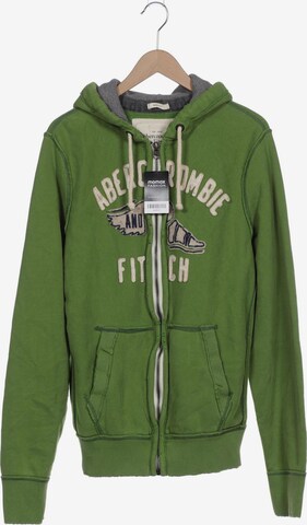 Abercrombie & Fitch Sweatshirt & Zip-Up Hoodie in XXL in Green: front