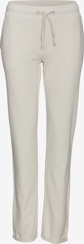 Loosefit Pantalon de pyjama LASCANA en blanc : devant