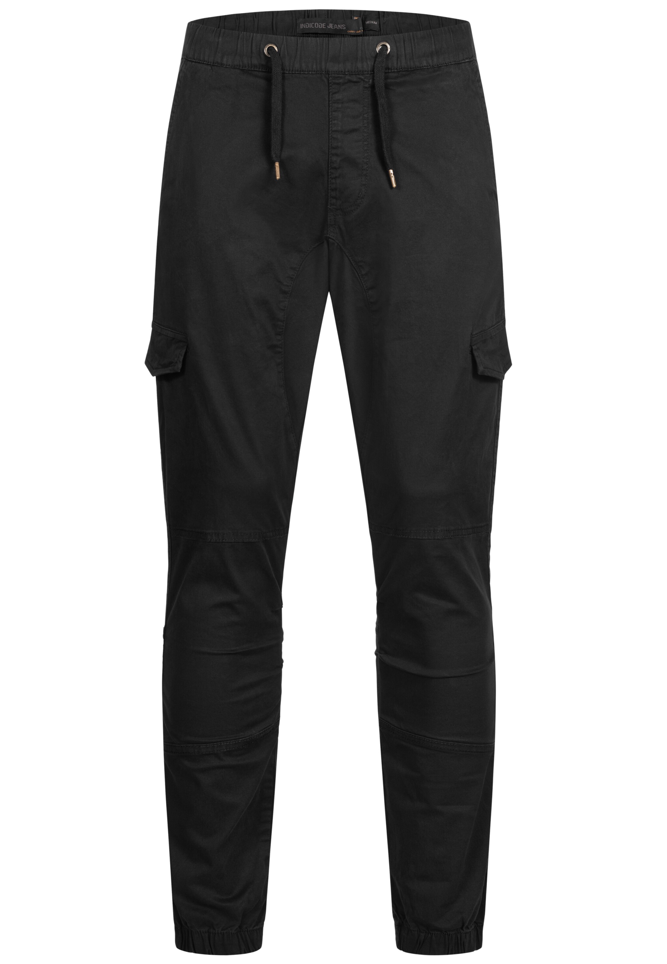 Pantalon cargo 'INPillus' INDICODE JEANS en noir : devant