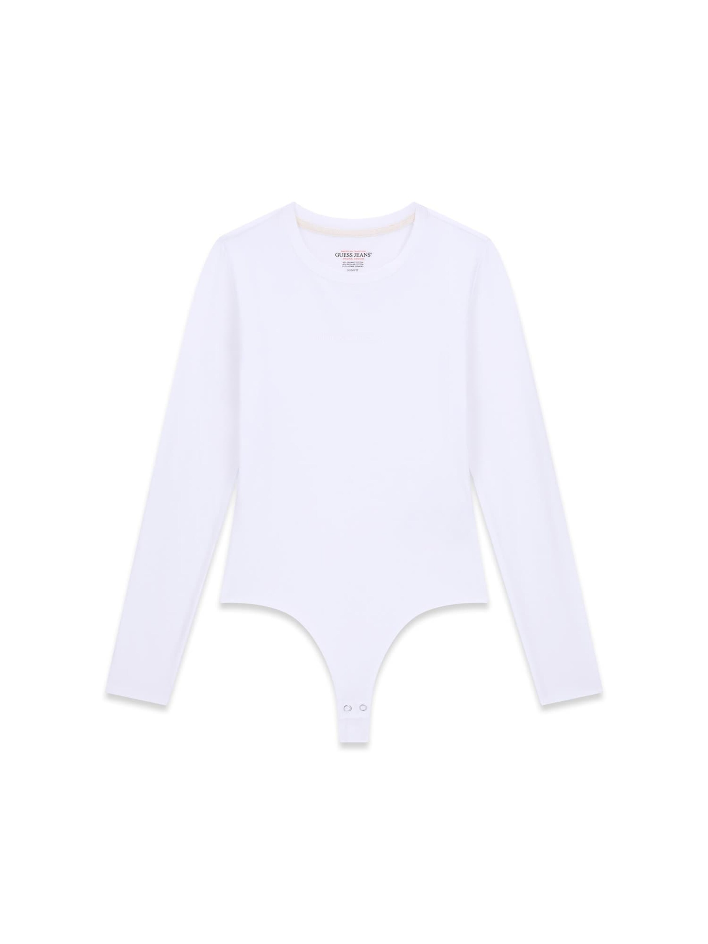 GUESS Shirt Bodysuit in White: front