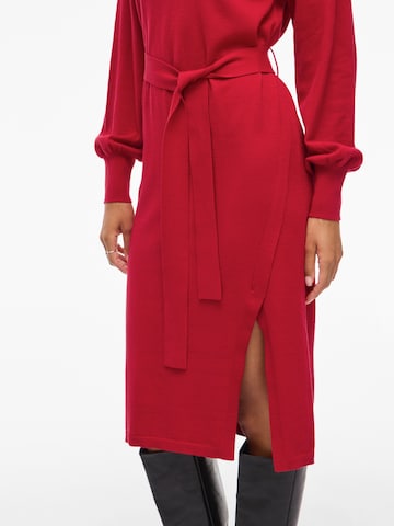 VILA Πλεκτό φόρεμα 'VIRicky' σε κόκκινο