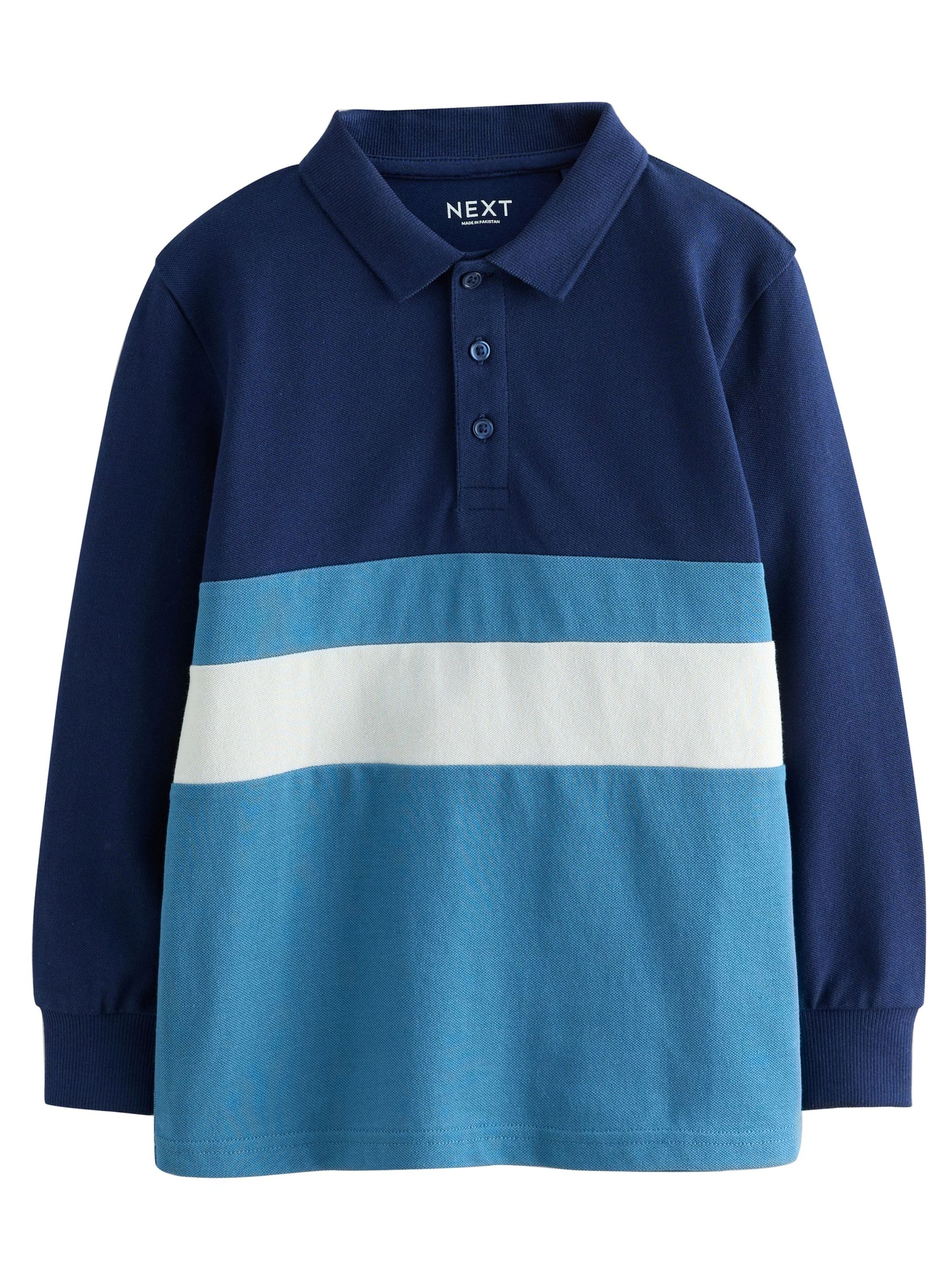 Next T-shirt i blå: framsida