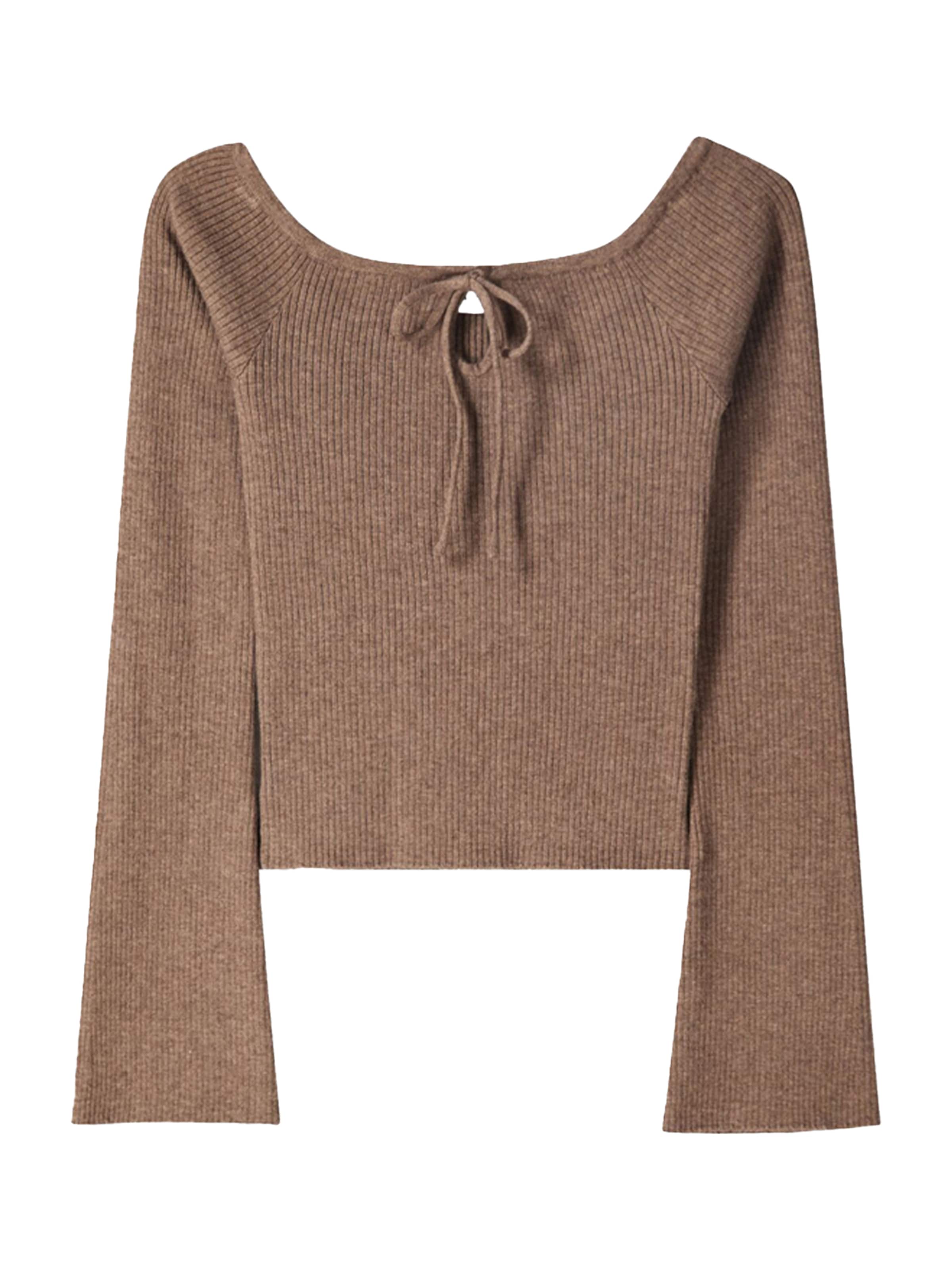 Bershka Neulepaita värissä ruskea: etupuoli