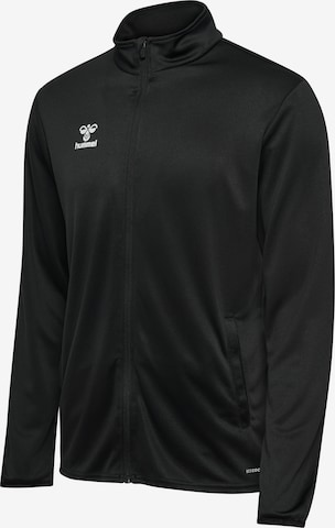 Hummel Athletic Zip-Up Hoodie 'ESSENTIAL' in Black