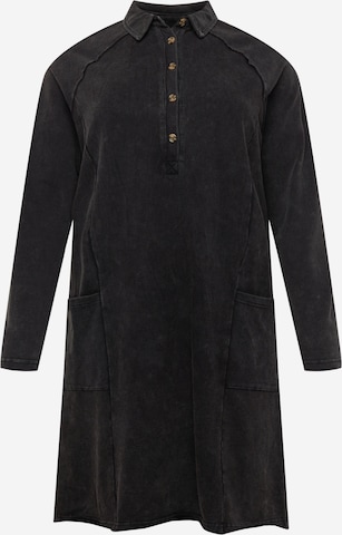 Robe-chemise 'BRIEL' Zizzi en noir : devant