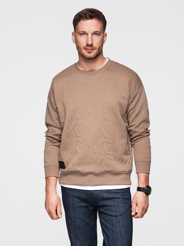 Sweat-shirt Ombre en beige