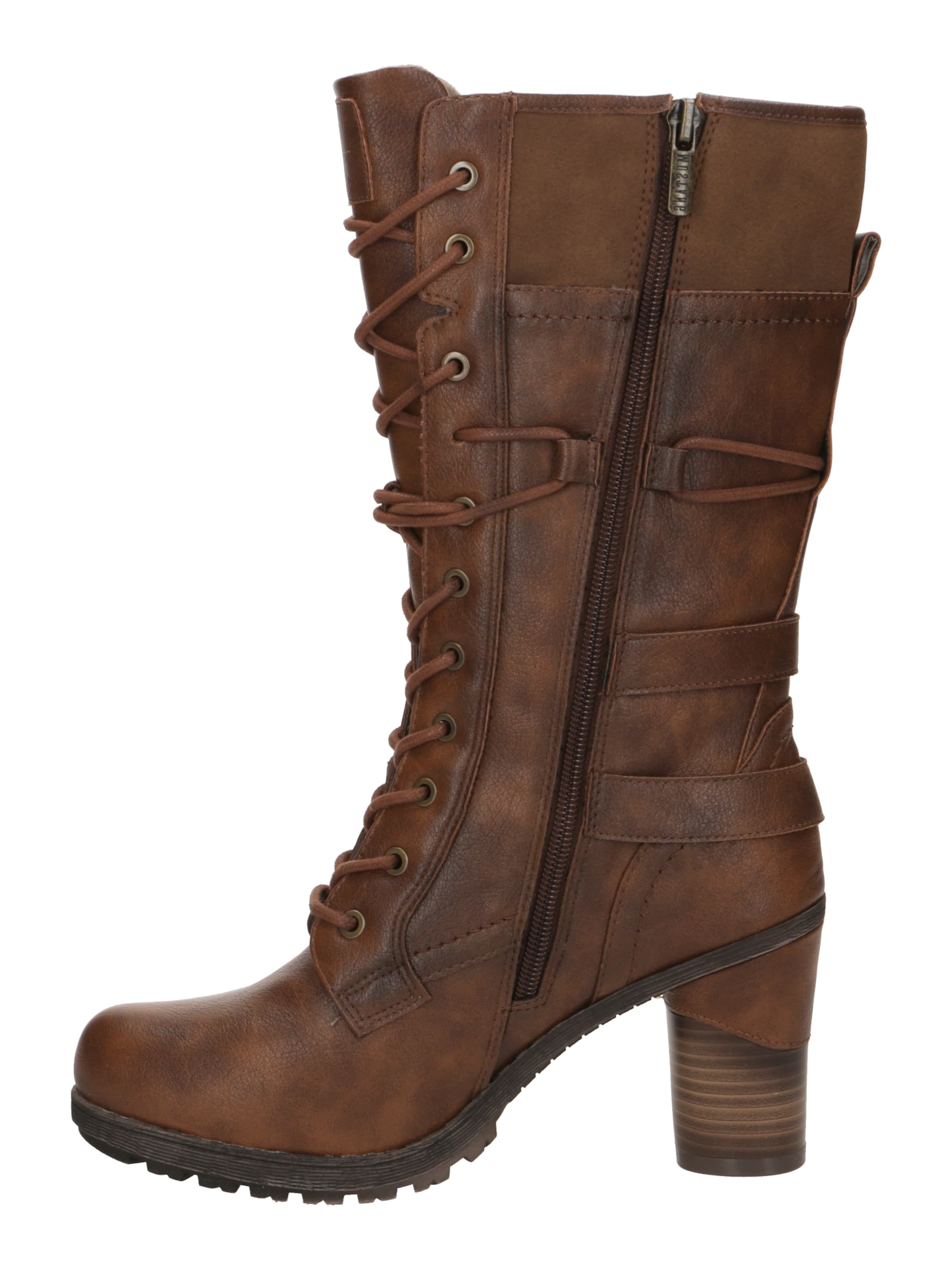 MUSTANG Сапоги на шнуровке в Коричневый