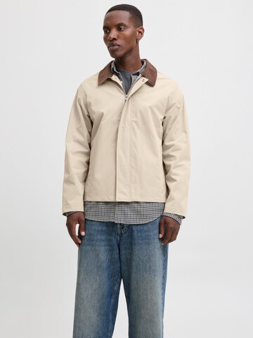 JACK & JONES Övergångsjacka 'JJWILLIAM' i beige: framsida