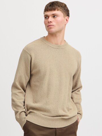 !Solid Sweater 'Ike' in Beige: front