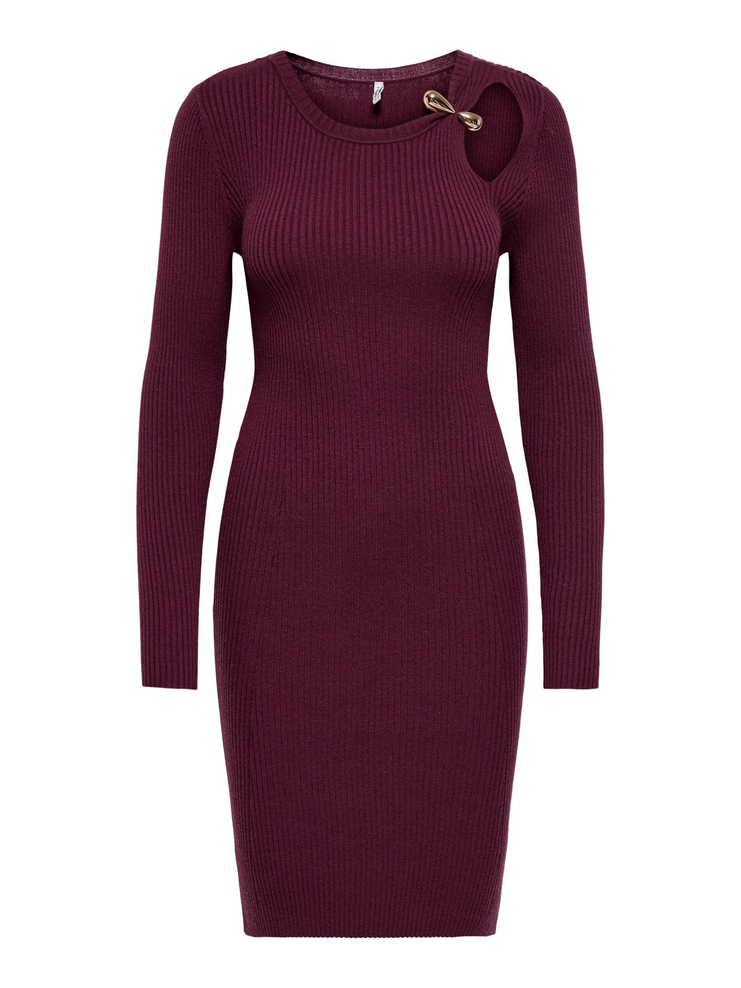 ONLY Robes en maille 'ONLFlou' en XS en bordeaux, Vue avec produit
