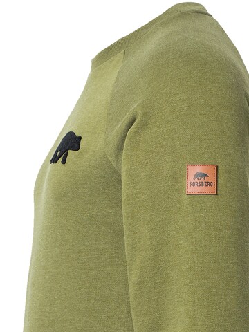FORSBERG Sweatshirt 'mit Frottee Logo' in Grün