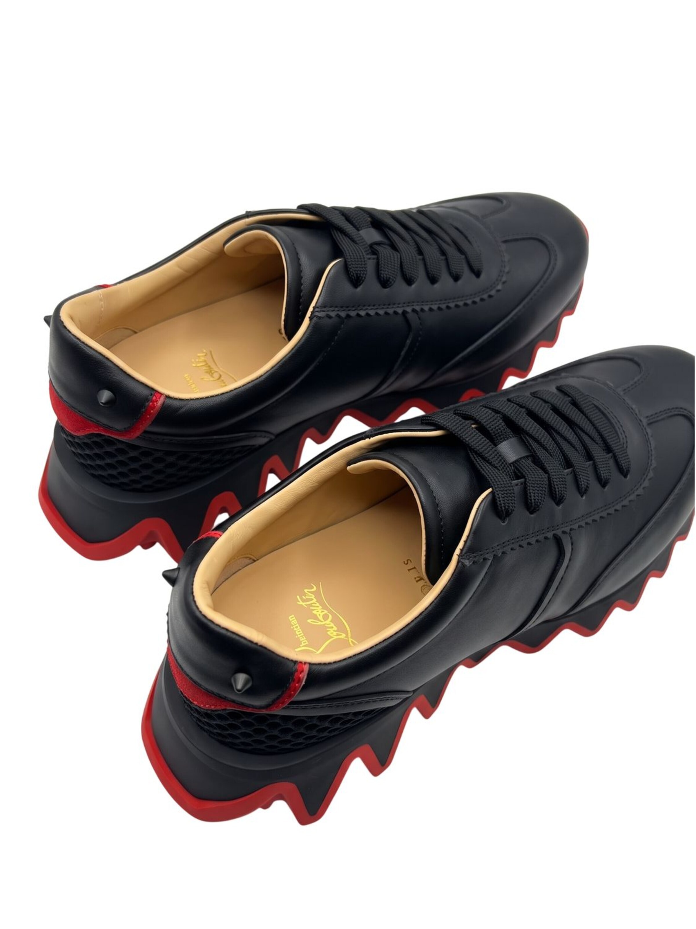Christian Louboutin Sneakers laag 'Louboutin Sneakers Herren schwarz rot' in Zwart
