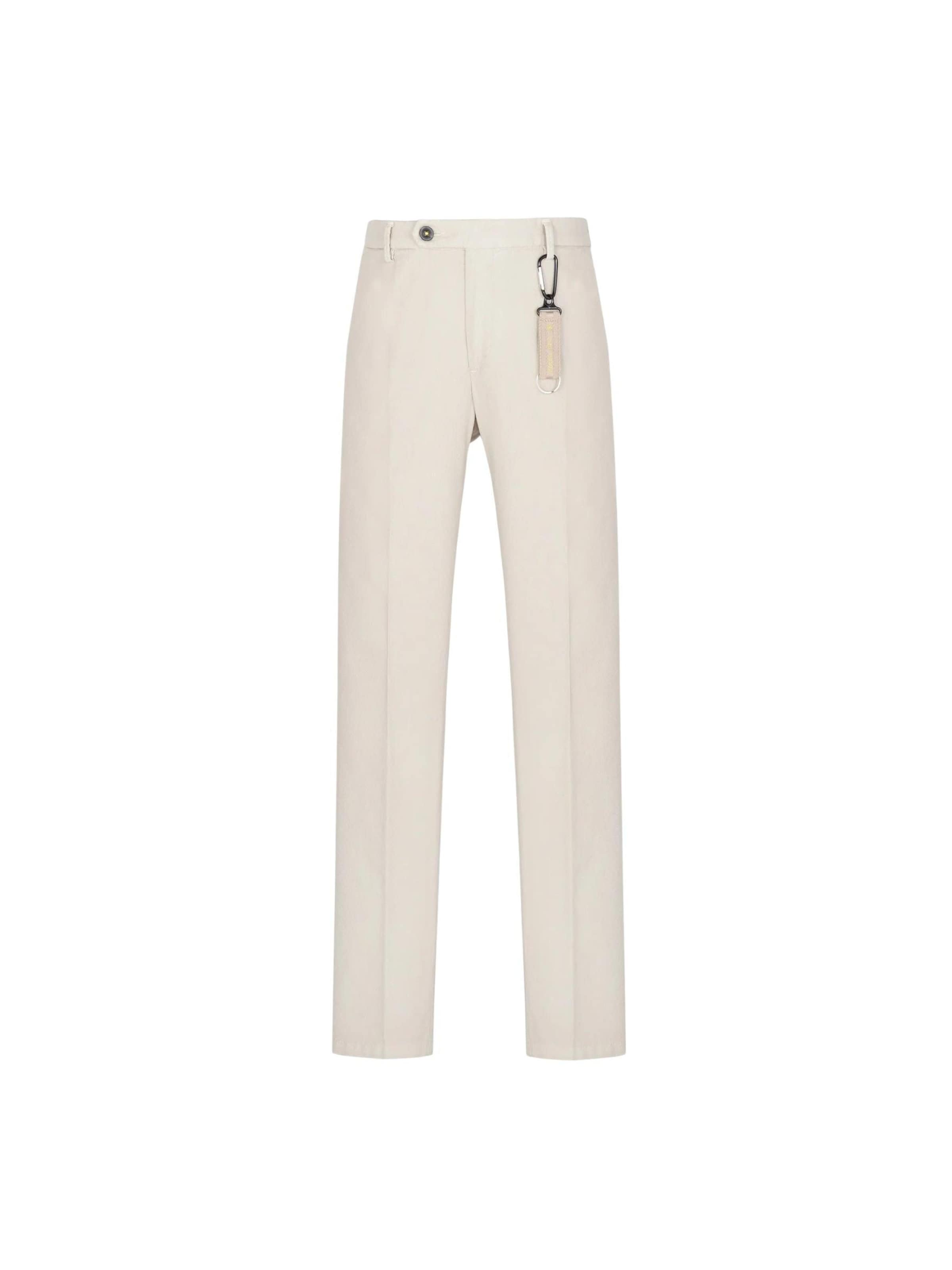 Manuel Ritz Regular Trousers with creases in Beige: front
