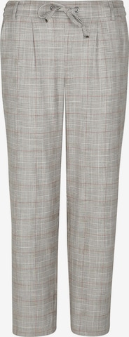 Promiss Pleat-Front Pants in Grey: front