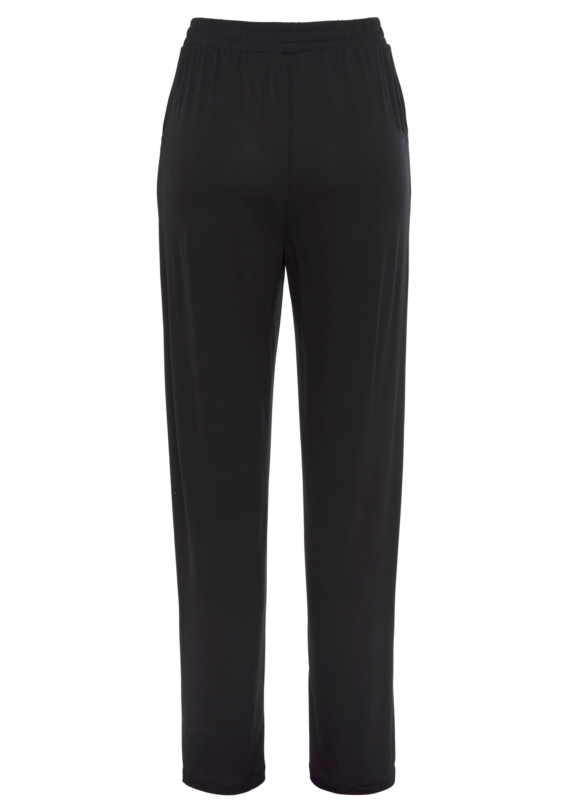 BEACH TIME Pajama Pants in Black