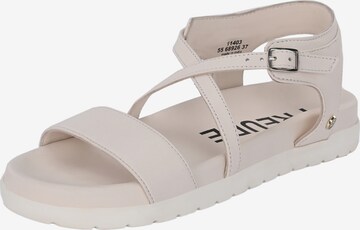 FREUDE Sandalen met riem ' AMELINE ' in Beige: voorkant