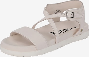 FREUDE Sandalen met riem ' AMELINE ' in Beige: voorkant