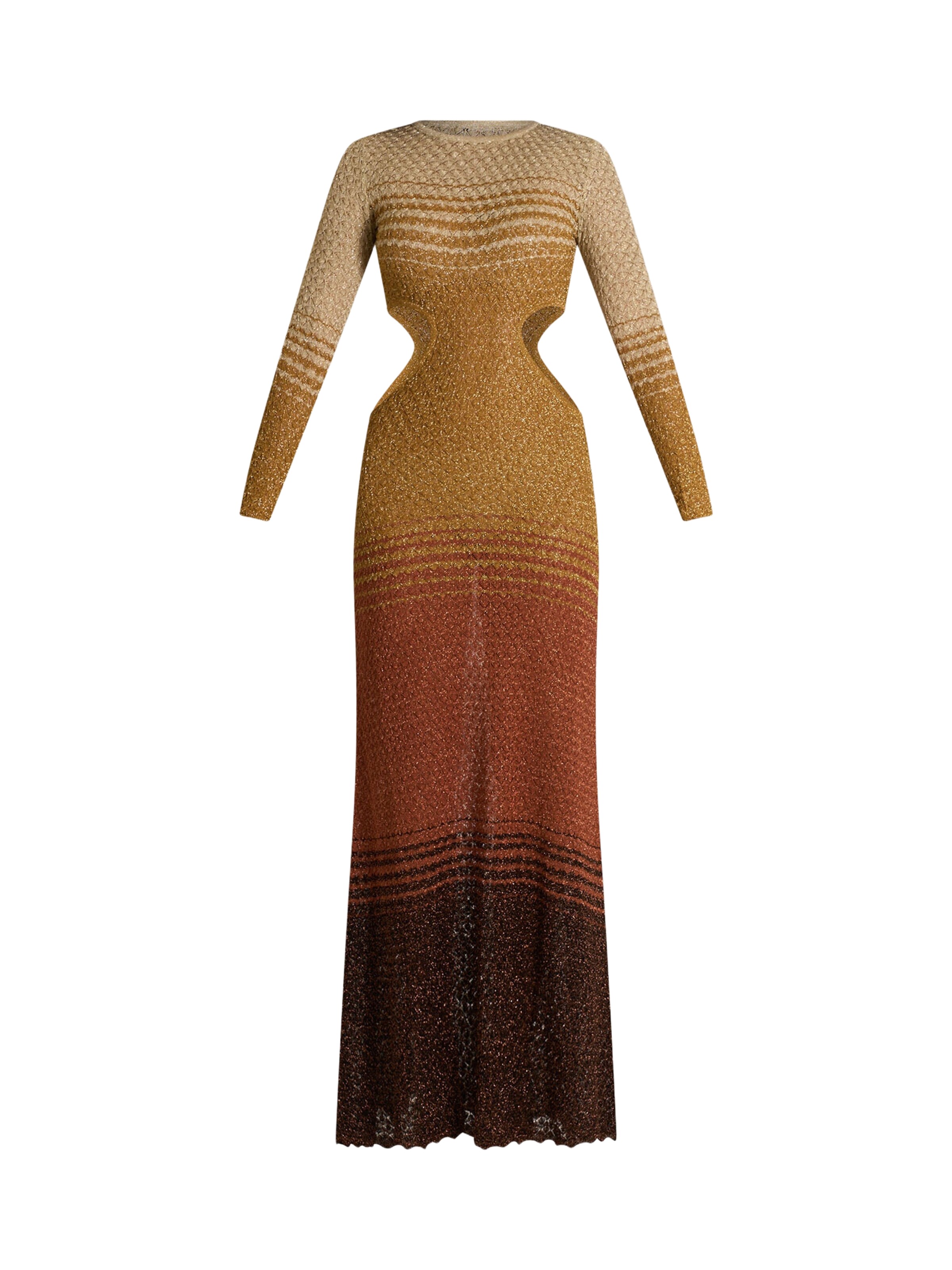 AKEP Vestido de malha em XS em caramelo / castanho de castanha / castanho claro / castanho escuro, Vista do artigo