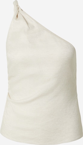 The Base Theory Toppi 'TWISTED LINEN TOP' värissä beige: etupuoli