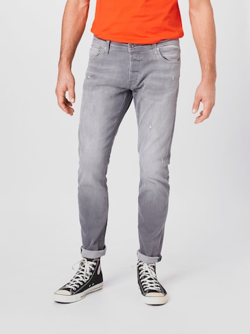 Coupe slim Jean 'GLENN' JACK & JONES en gris : devant