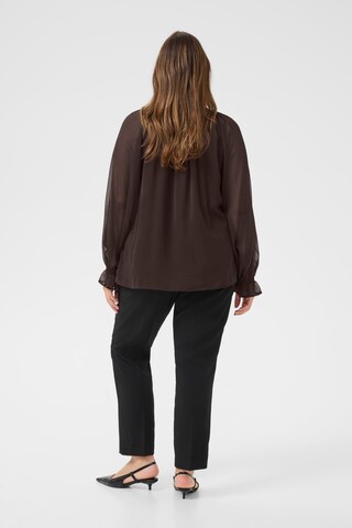 KAFFE CURVE Blouse 'Milanna' in Brown