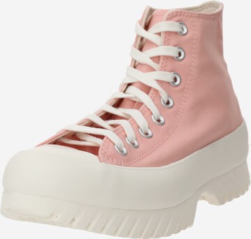 Baskets hautes 'CHUCK TAYLOR ALL STAR LUGGED 2' CONVERSE en rose : devant