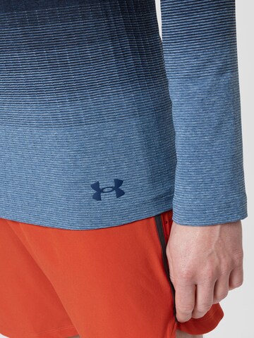 UNDER ARMOUR - Camisa funcionais 'Seamless Lux' em azul