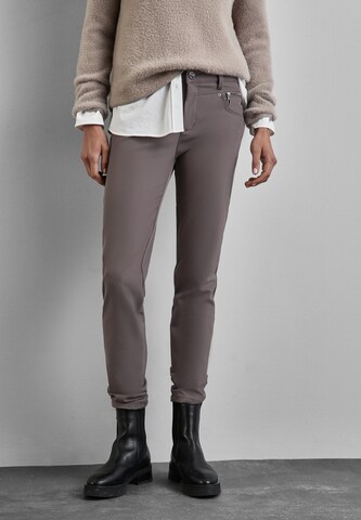 STREET ONE Slim fit Pants in Brown: front