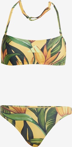 ADIDAS SPORTSWEAR - Bandeau Bikini deportivo 'Adidas x Farm Rio' en amarillo: frente
