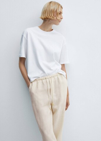 MANGO Loosefit Broek in Beige