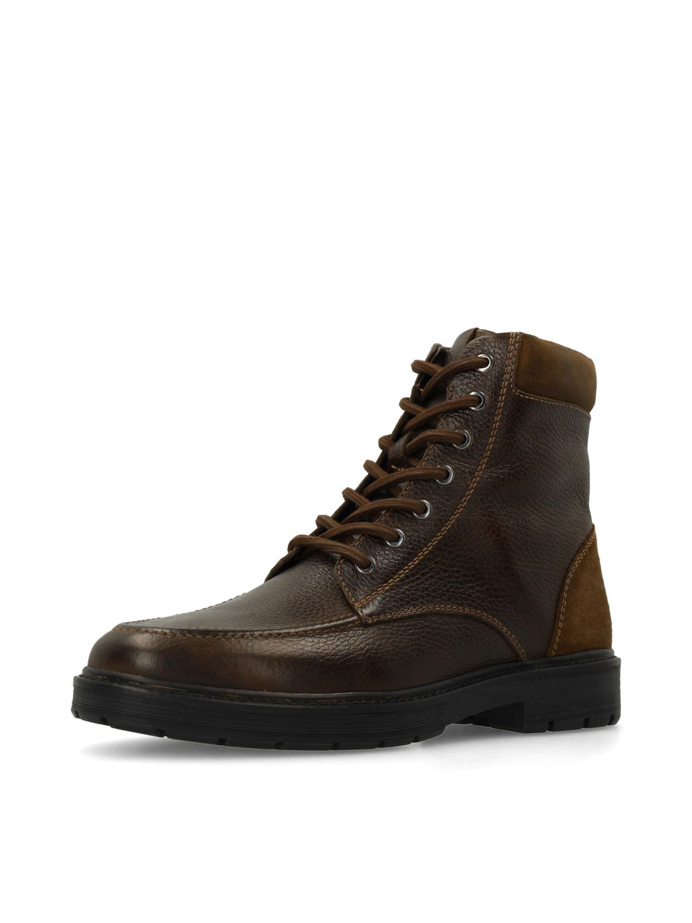 MANFIELD Veterboots in de kleur Taupe, Productweergave