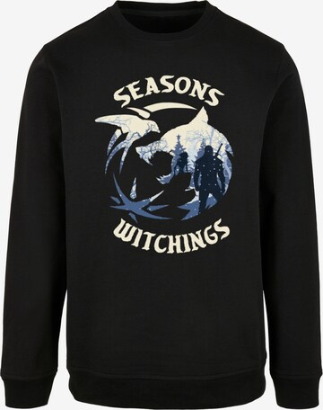 Sweat-shirt ' Witcher - Christmas Wolf' ABSOLUTE CULT en noir : devant