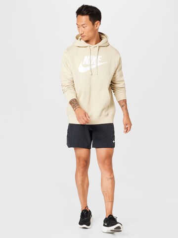 Nike Sportswear Klasický střih Mikina 'Club Fleece' – béžová