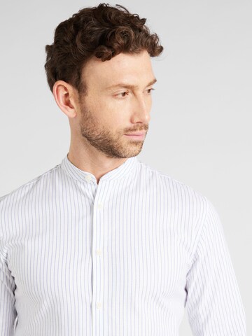 Lindbergh Regular fit Button Up Shirt 'Manderin' in White