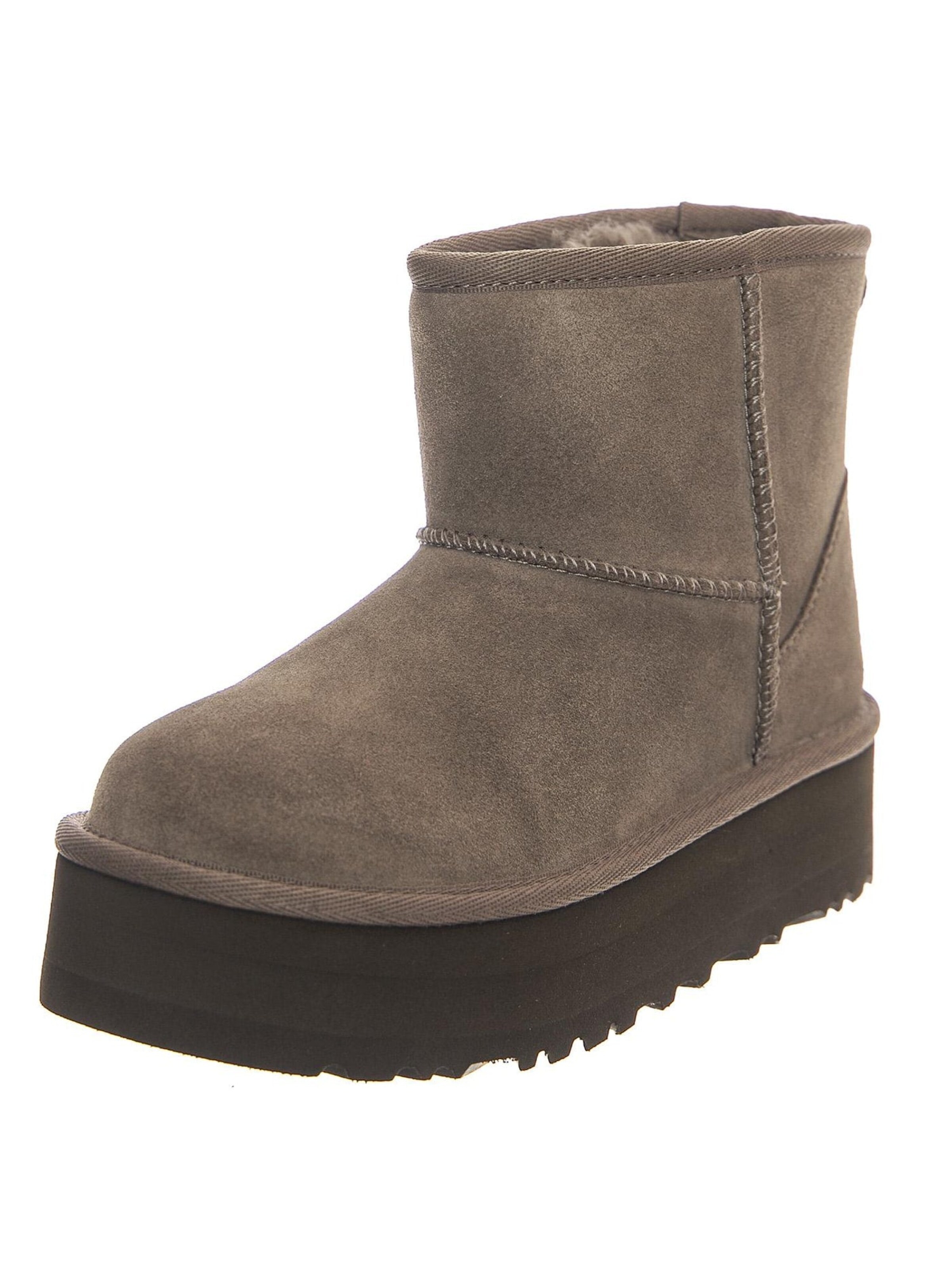 Bottes 'Mount Hope Fleece Grey' UGG en gris : devant