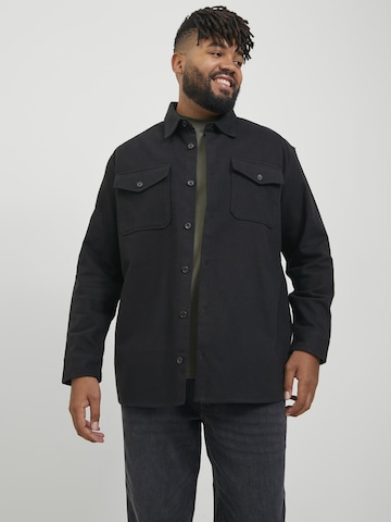 Jack & Jones Plus Comfort fit Button Up Shirt 'ROY' in Black: front