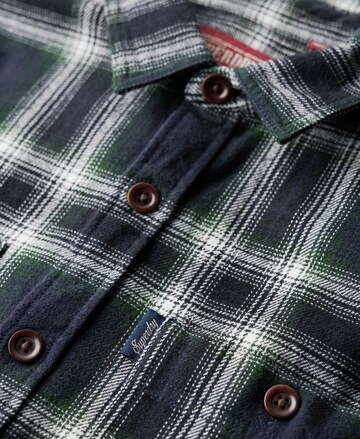 Superdry Comfort fit Button Up Shirt in Green