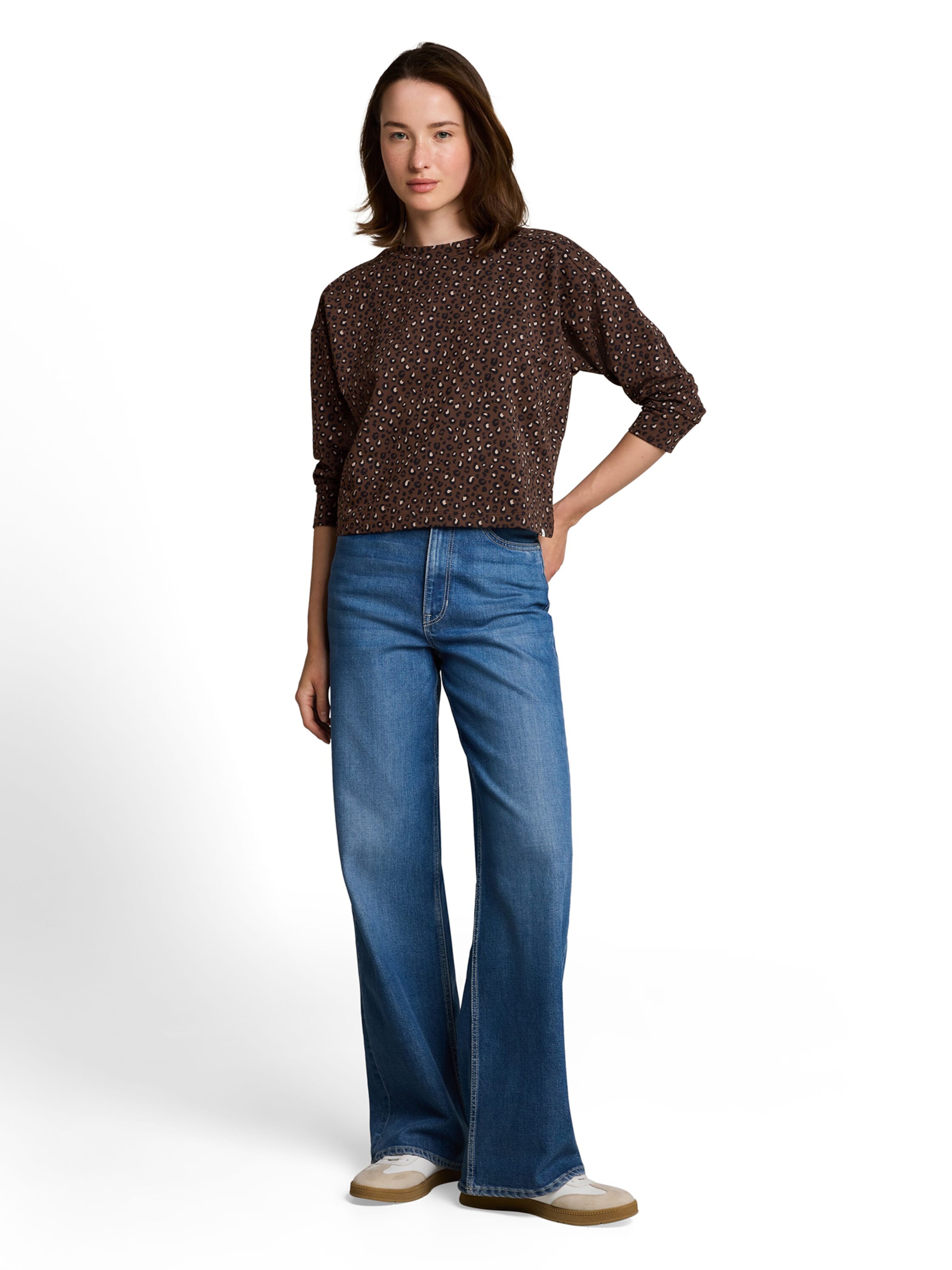 TOM TAILOR DENIM Majica | rjava barva
