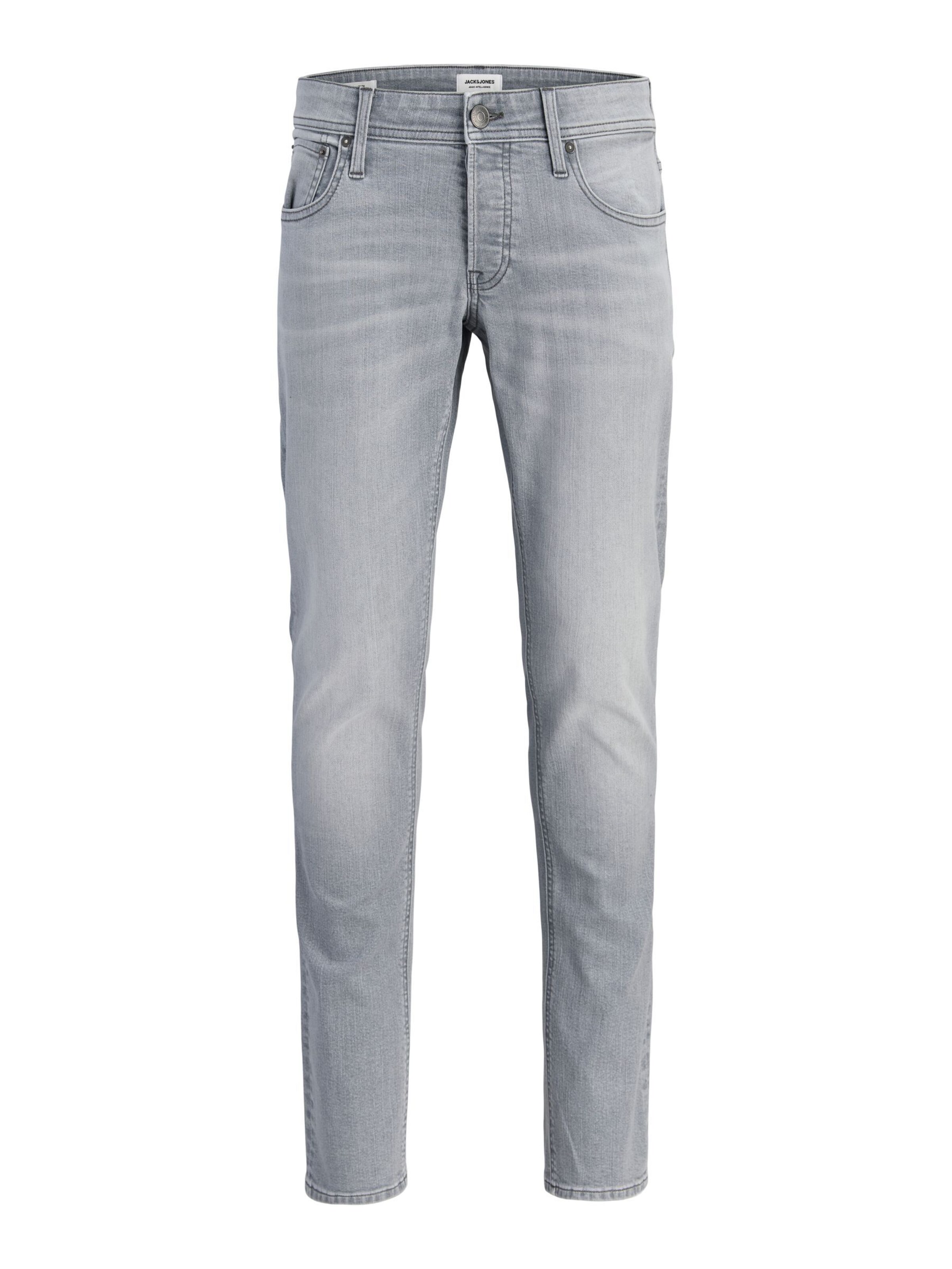 Coupe slim Jean 'JJIGlenn JJOriginal' JACK & JONES en gris : devant