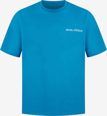 T-Shirt Smilodox en bleu : devant