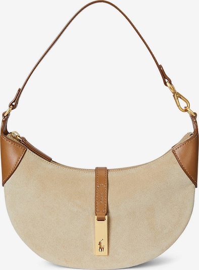 Rankinė ant peties iš Polo Ralph Lauren, spalva – kremo / tamsiai ruda, Prekių apžvalga