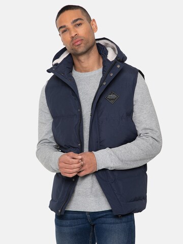 Gilet 'Athletic' Threadbare en bleu : devant