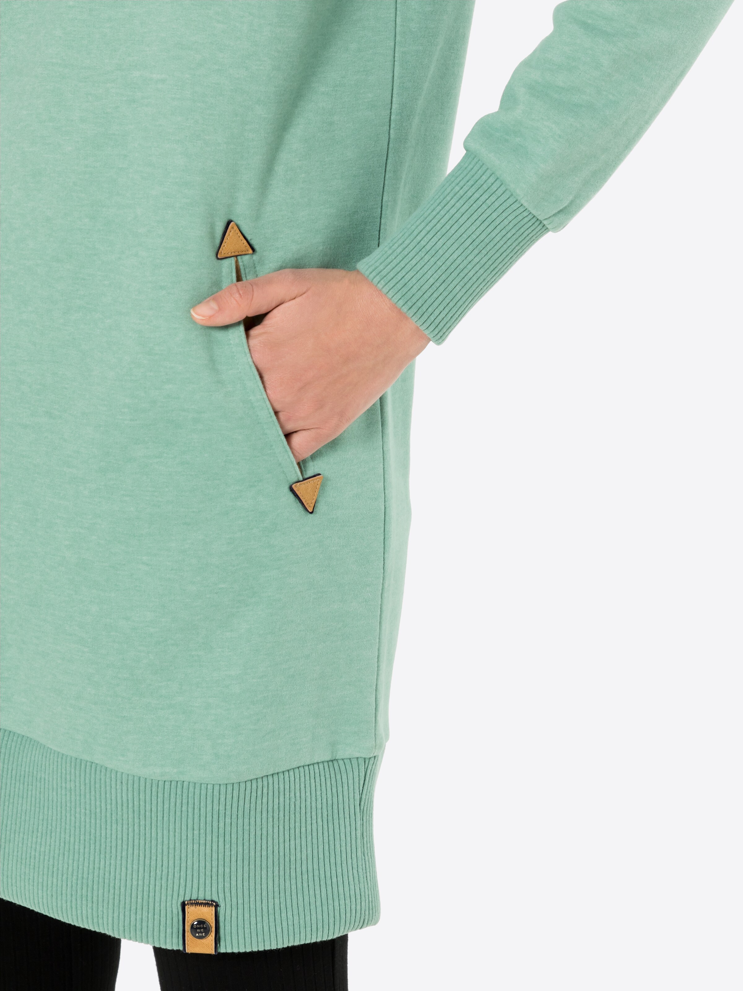 Frauen Sweat Fli Papigu Hoodie in Grünmeliert - ML59283 Frauen Sweat Fli Papigu Hoodie in Grünmeliert - ML59283