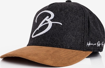 Blackskies Cap 'B Script' in Grau: Vorderseite