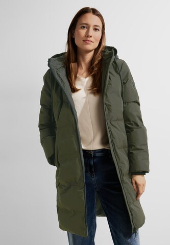 CECIL Winter Coat in Green: front