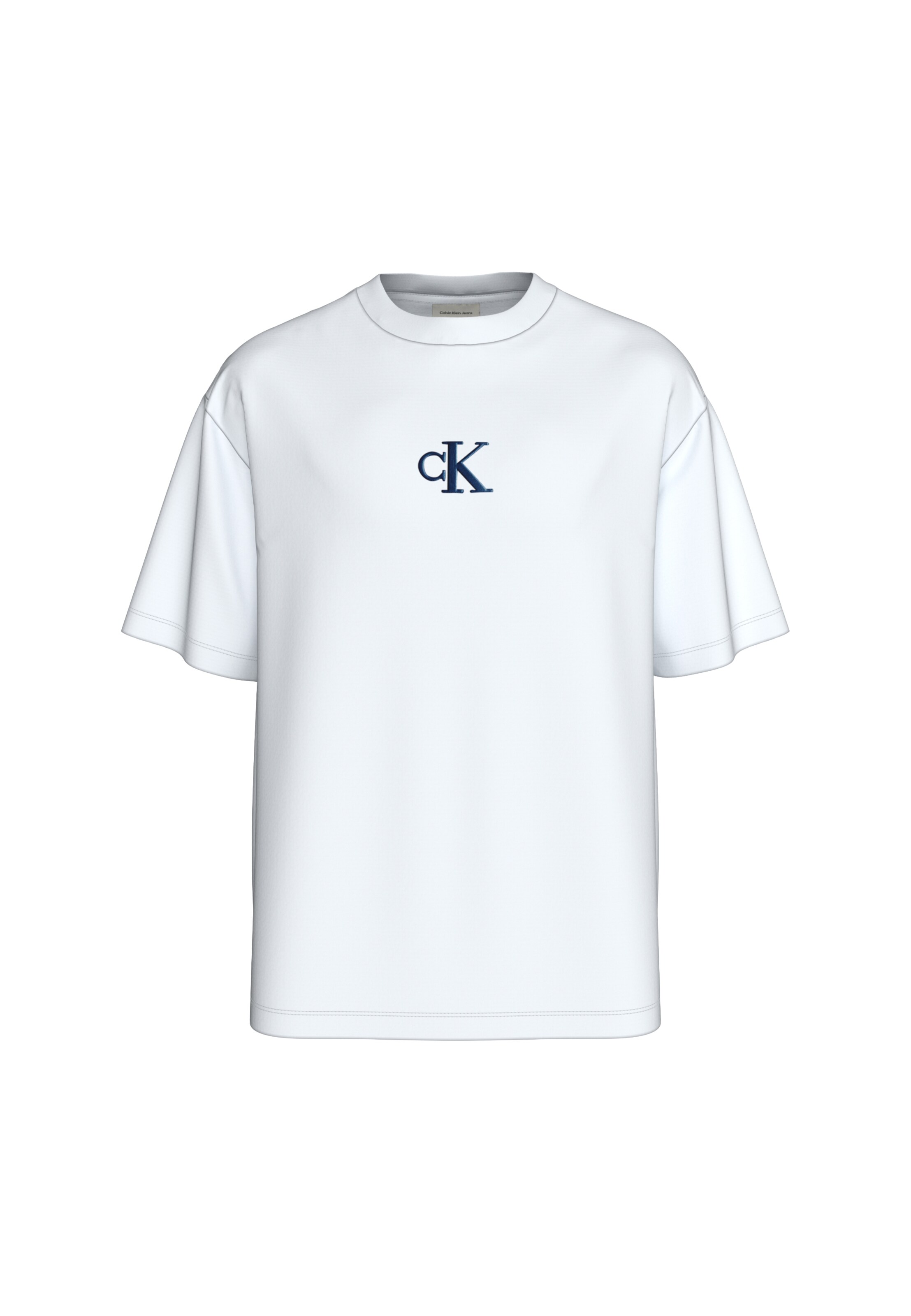 Calvin Klein Jeans Μπλουζάκι σε XS σε μπλε μαρέν / λευκό, Άποψη προϊόντος