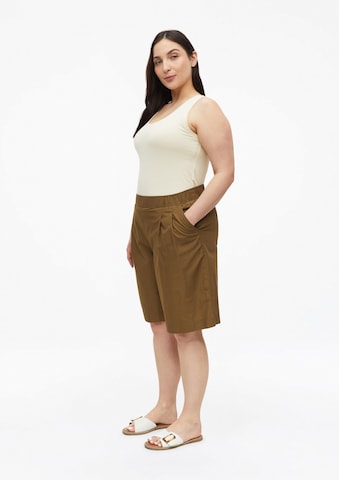 s.Oliver CURVE Wide leg Pleat-front trousers in Brown