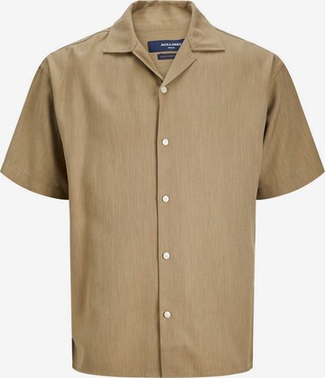 JACK & JONES Button Up Shirt in Brown: front